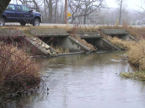 Culverts allow water to pass under roads.