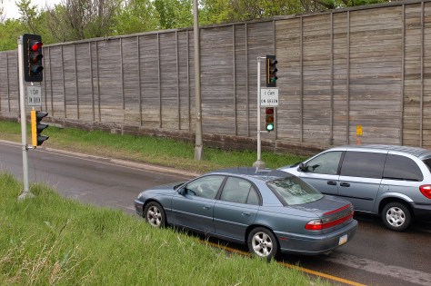 The amount of hours vehicles wait at entrance ramps fell by nearly 50 percent during the fall months along a section of Highway 100.