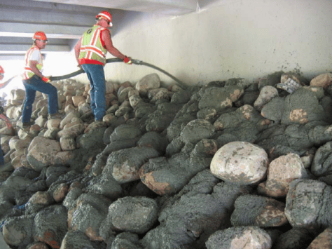 Solid Grouted Riprap Riprap grout protects bridge abutments | Crossroads