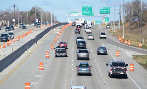 A section of a MnPASS express lane.